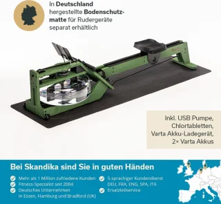 Skandika Styrke Premium Roeitrainer Waterroeier Smaragdgroen