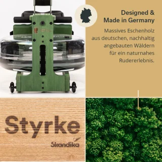 Skandika Styrke Premium Roeitrainer Waterroeier Smaragdgroen
