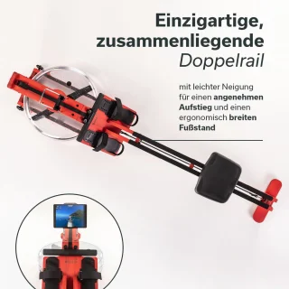 Skandika Styrke Premium Waterroeier Roeitrainer Rood/Zwart