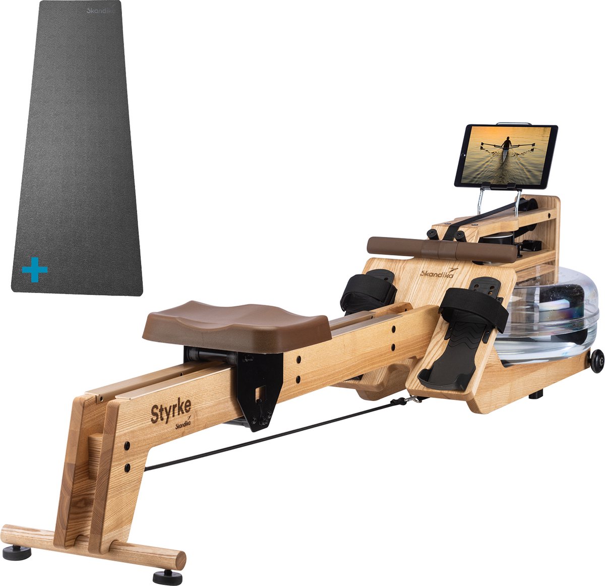 De Skandika Styrke Roeitrainer Set - Essenhouten Waterroeier - Made in Germany in één oogopslag