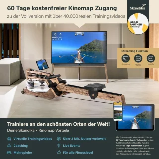 Skandika Styrke Roeitrainer Waterroeier Caramel Zwart