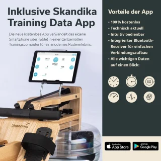 Skandika Styrke Waterroeitrainer essenhout zwart