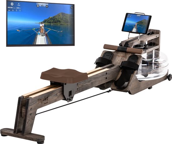 Skandika Styrke Waterroeitrainer Houten Roeiapparaat Zwart/Bruin review