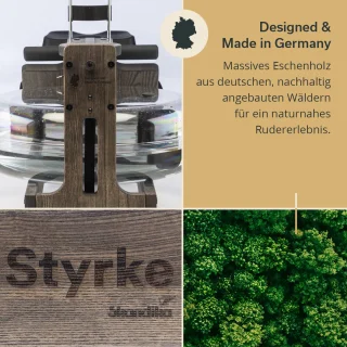 Skandika Styrke Waterroeitrainer Zwart Hout