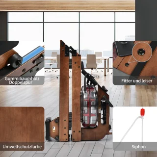Sweiko Opvouwbare Waterweerstand Roeimachine