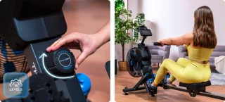 THUNDER FLY Roeitrainer Opklapbaar Met LCD-scherm