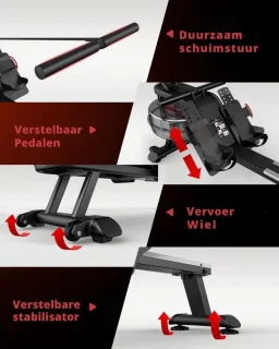 Thuys Roeitrainer Inklapbaar Magnetisch LCD Monitor