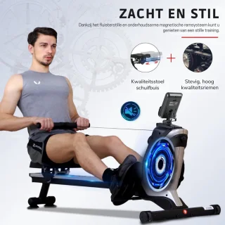 Thuys Roeitrainer Inklapbaar Magnetisch Met LCD Monitor
