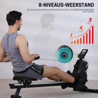 Thuys Roeitrainer Inklapbaar Magnetisch Met LCD Monitor