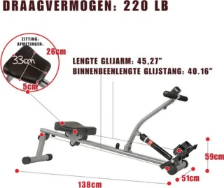 Thuys Roeitrainer Zwart