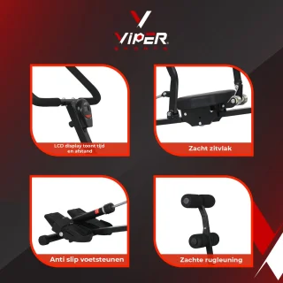 Viper Sports Valkyrie Roeitrainer Zwart