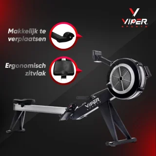 Viper Sports ViperRow Roeitrainer Zwart/Zilver
