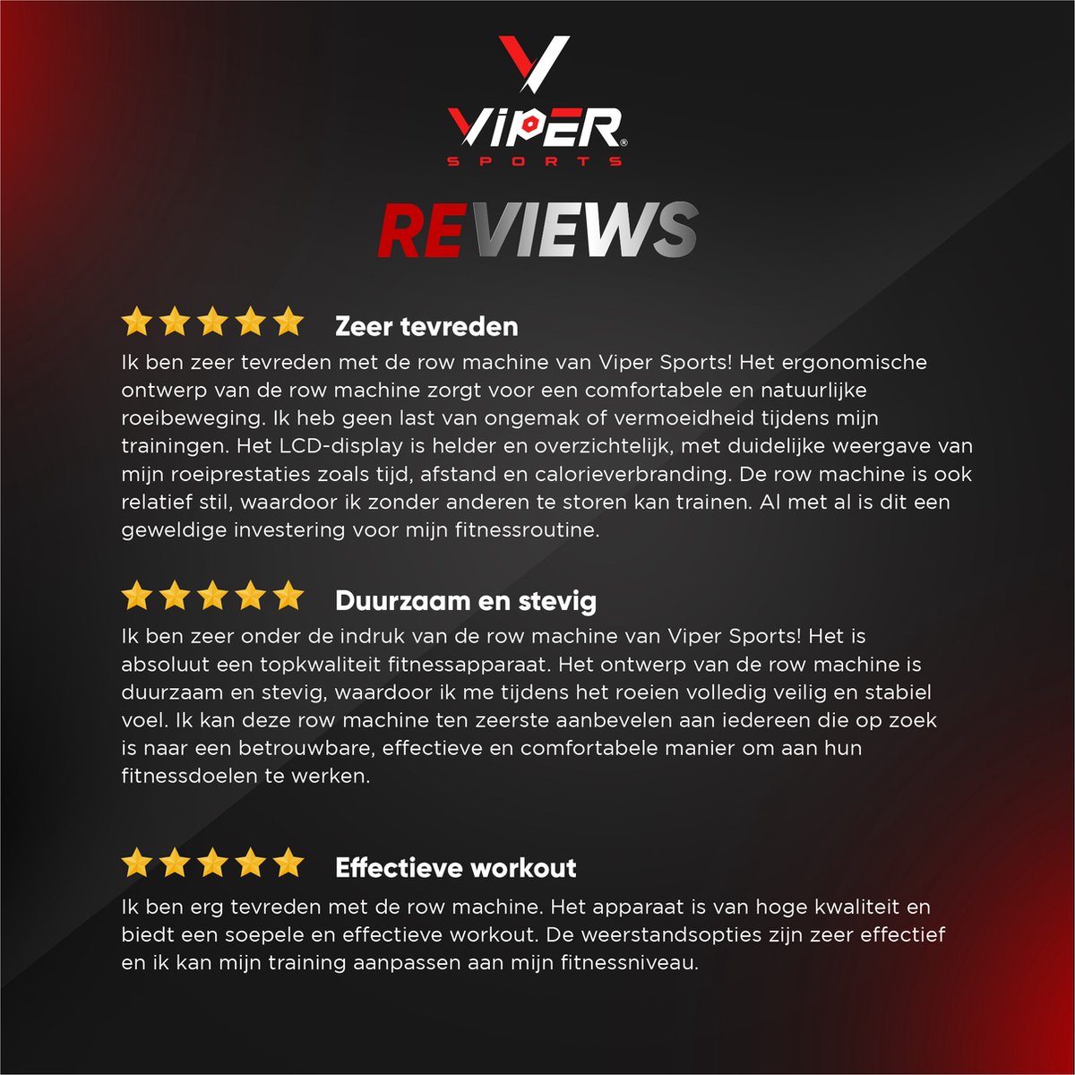Viper Sports ViperRow Roeitrainer Zwart/Zilver
