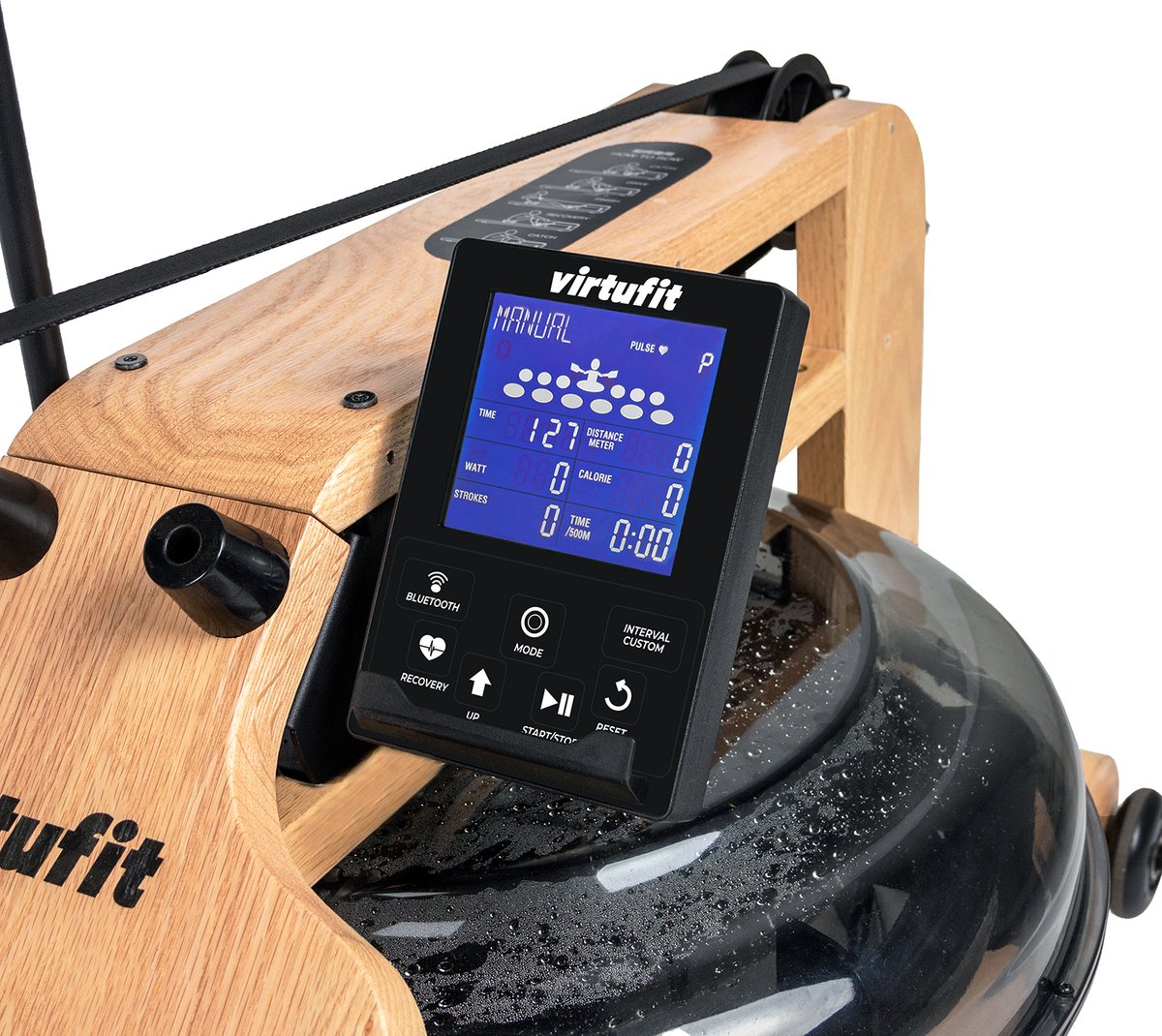 VirtuFit Elite Water Resistance Houten Roeitrainer Oak Bruin