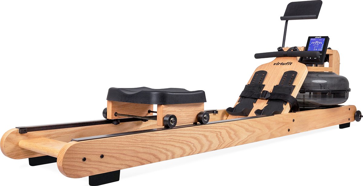 De VirtuFit Elite Water Resistance Houten Roeitrainer Oak Bruin in één oogopslag