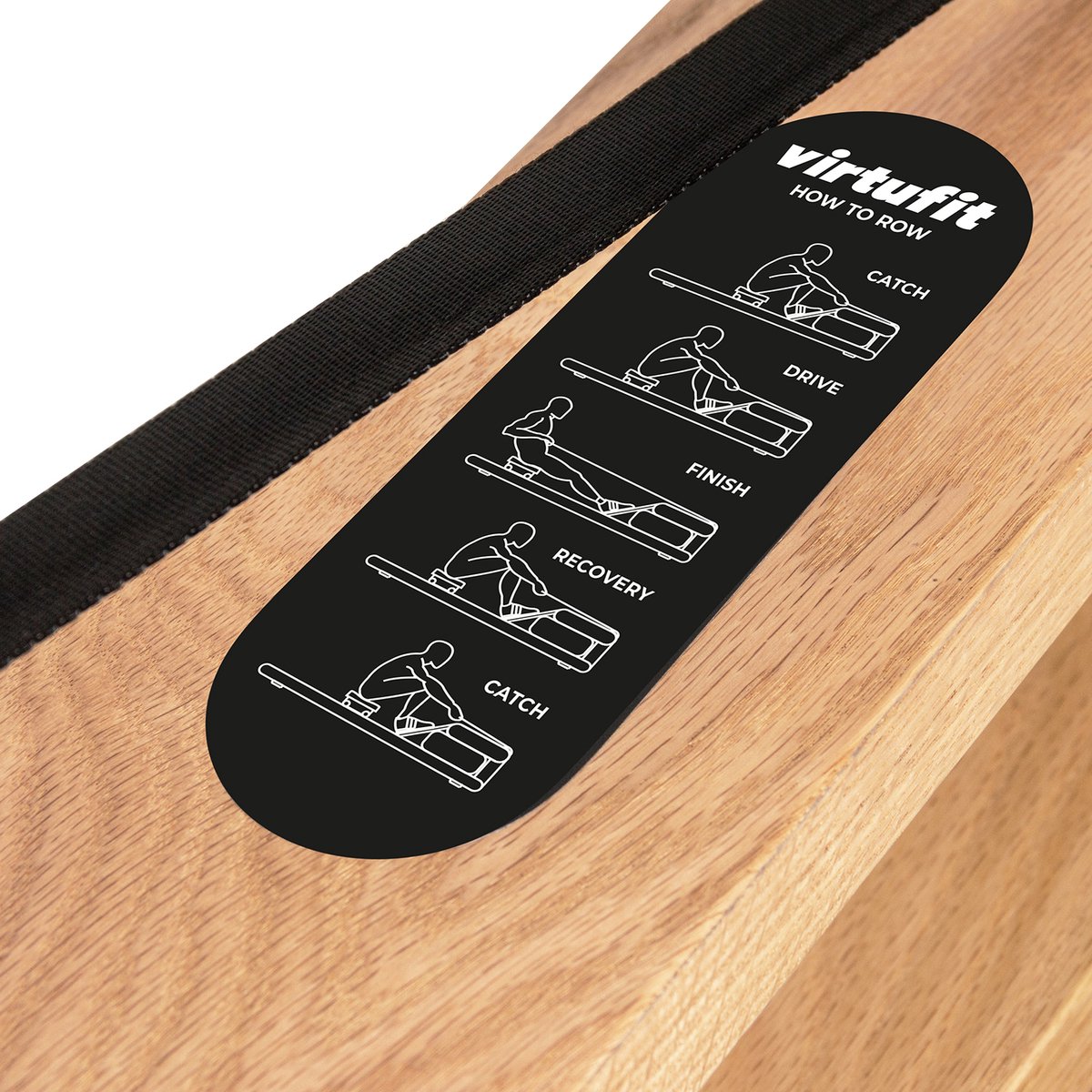 VirtuFit Elite Water Resistance Houten Roeitrainer Oak Bruin