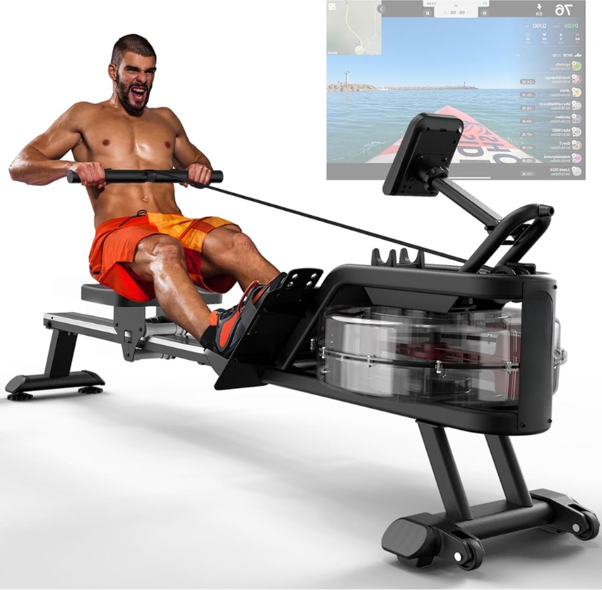 De Waterrower Opvouwbare Roeimachine 160KG in één oogopslag