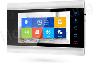 WIFI videofoon/intercom met 1 deurbel camera + 1 binnen paneel/scherm en kan werken met spraak gestuurde apps. T-2102