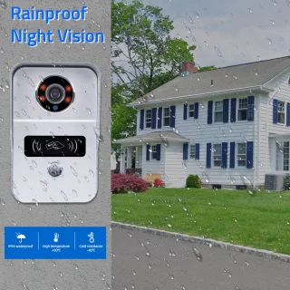 Draadloze Video Deurbel Systeem - Wifi - Smart - 1080P - Deurtelefoon - Deurcamera - 7 Inch - Waterdicht - Touchscreen - Video Intercom - 32Gb Sd Kaart - Beveiliging - Intercomsysteem - Opneembaar