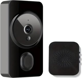 De Bovista Video Deurbel - Deurspion Met Camera En Wifi - Videodeurbel - Draadloos - Deurbel (t-ring geluid) - Camera - Buiten - Videoconversatie - Glanzend Zwart in één oogopslag