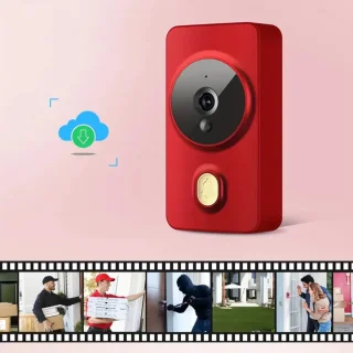 Bovista Video Deurbel - Deurspion Met Camera En Wifi - Videodeurbel - Draadloos - Deurbel (t-ring geluid) - Camera - Buiten - Videoconversatie - Glanzend Zwart