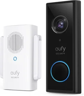 eufy Security 2K HD Draadloze videodeurbel set- Accu - geen homebase nodig.