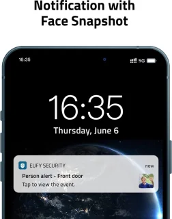 eufy Security 2K HD Draadloze videodeurbel set- Accu - geen homebase nodig.