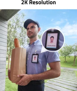 eufy Security 2K HD Draadloze videodeurbel set- Accu - geen homebase nodig.
