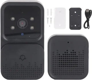 Smart Video Deurbel Camera Draadloos - Met Draadloze Gong - WiFi Beveiligingscamera's voor Thuis - Intercom met Tweeweg Audio en Nachtzicht .