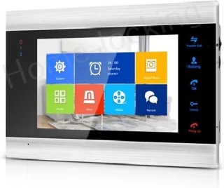 WIFI videofoon/intercom met 1 deurbel camera + 1 binnen paneel/scherm en kan werken met spraak gestuurde apps. T-2103V