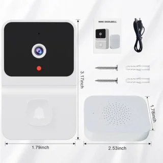 Smart Doorbell, Video Doorbell, Camera, 480P Wireless Video Doorbell, Camera, 2.4GHz WiFi, Security Camera, Smart Doorbell Function