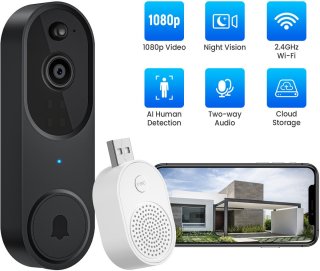 Wat vinden we goed aan de Smart visuele deurbel draadloze afstandsbediening visuele intercom spraak hd smart deurbel, M50 beige