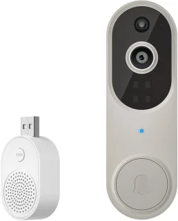 Smart visuele deurbel draadloze afstandsbediening visuele intercom spraak hd smart deurbel, M50 beige