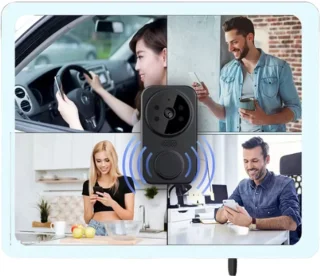 Slimme videodeurbel met nachtzicht en app – Draadloos, met tweeweg audio