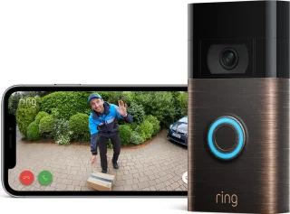 Ring Video Deurbel (2de generatie) - Batterij - 1080p HD-video - Venetiaans Brons