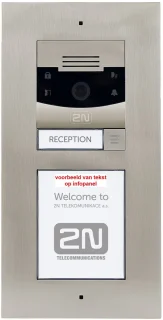 2N Helios IP Verso Deurintercom met camera en infopanel