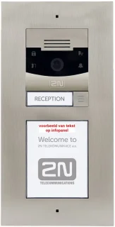 2N Helios IP Verso Deurintercom met camera en infopanel