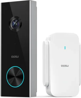 Aosu V8P Video Doorbell Pro Zwart/Wit