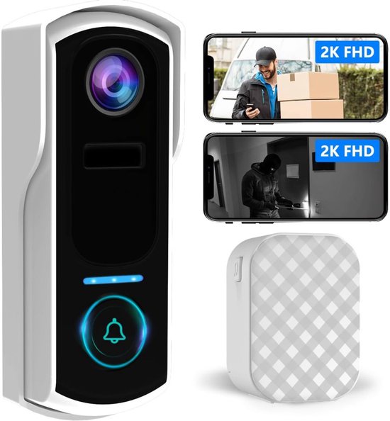 ApexArte Deurbel met Camera Full HD Draadloos