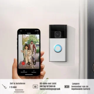 Aurixi® Deurbelcamera – Zwart
