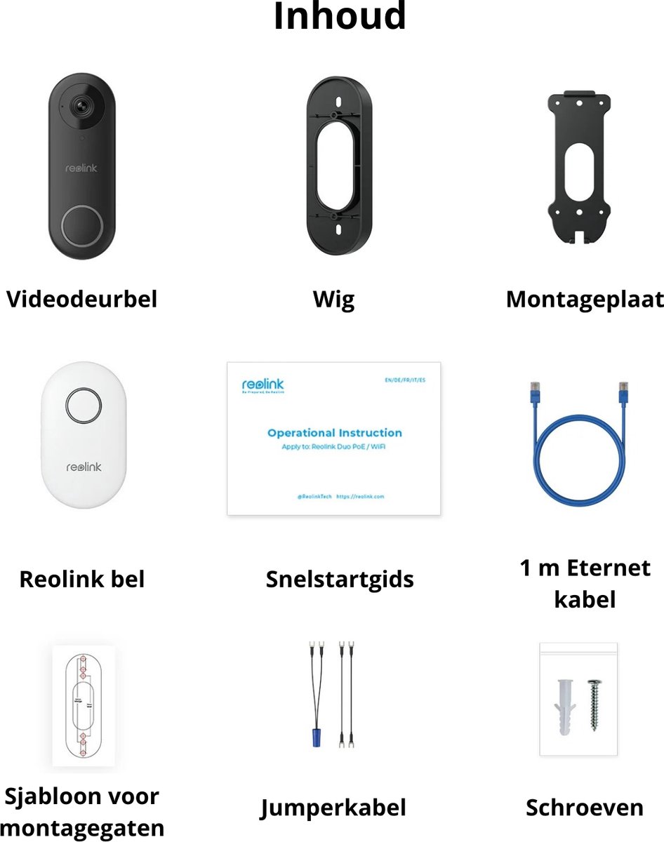BellissiBo Video Deurbel Slim met Kleurendisplay