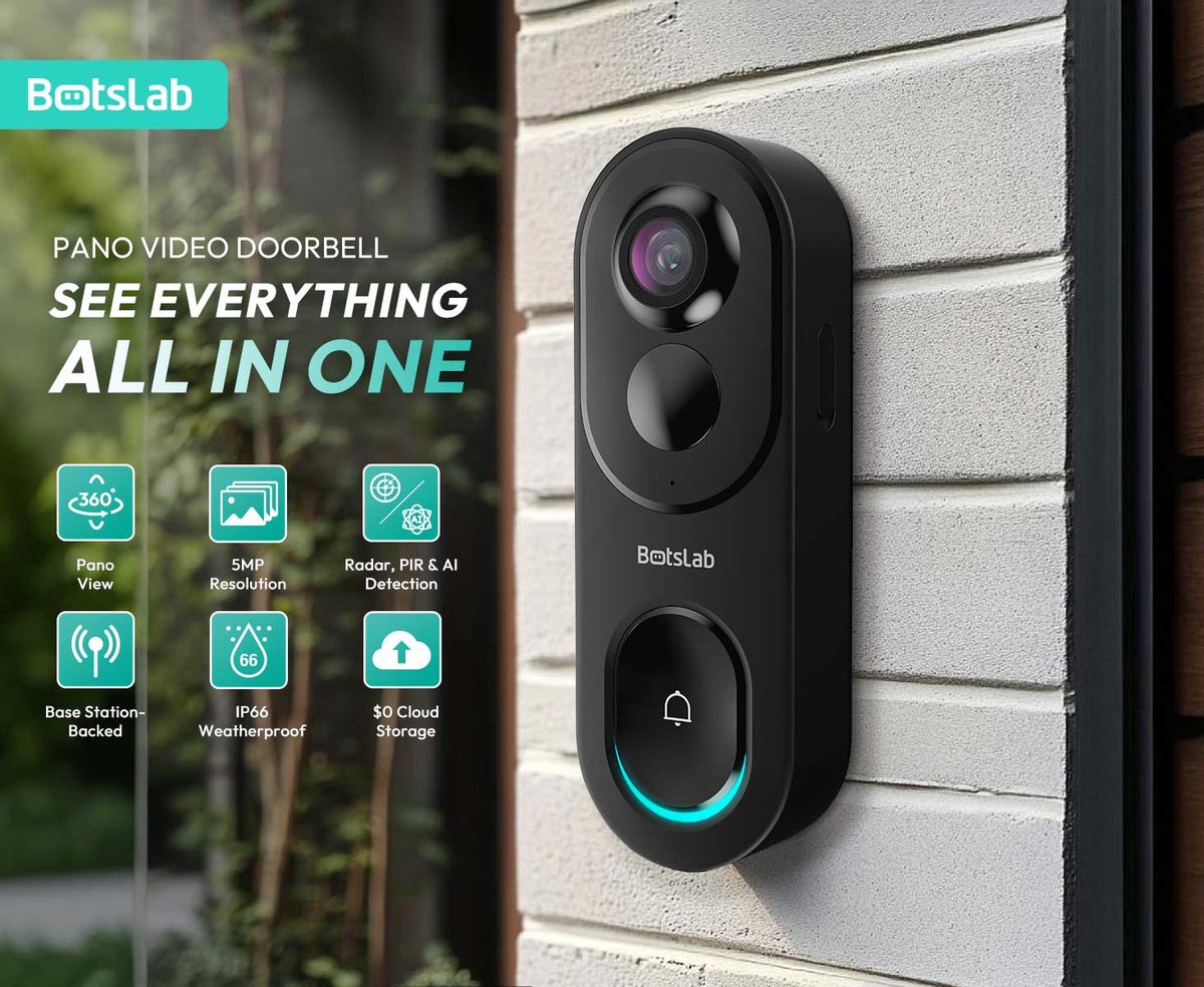 Botslab R810 32GB 5MP Oplaadbare Video Deurbel met Intercom
