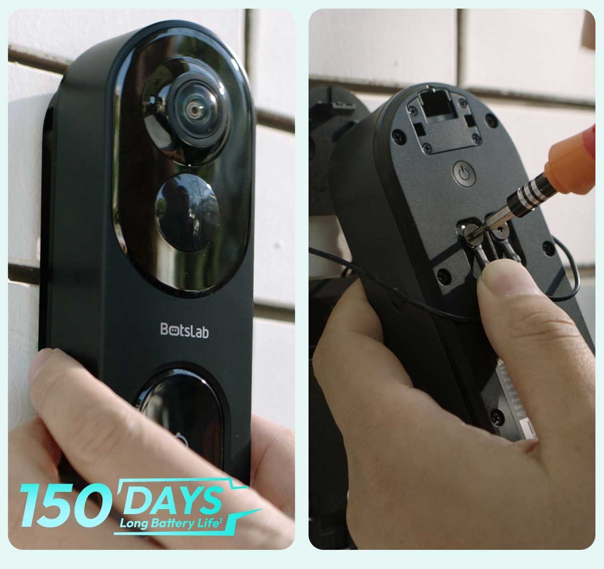 Botslab R810 32GB 5MP Oplaadbare Video Deurbel met Intercom