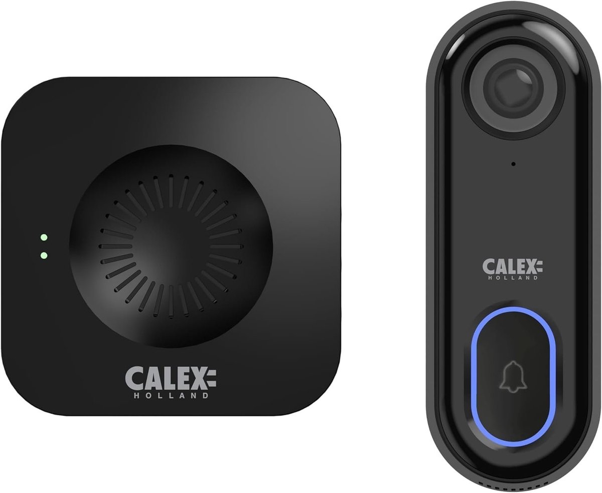 Calex Slimme Video Deurbel Full HD Zwart