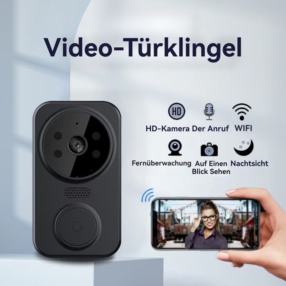 CHIWIN Draadloze WiFi Deurbel met Camera