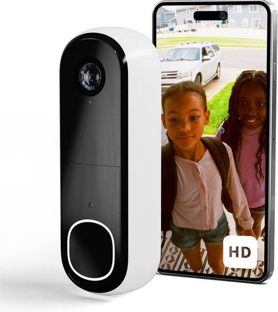 DailySupplies Deurbel met Camera Full HD Zwart Wit