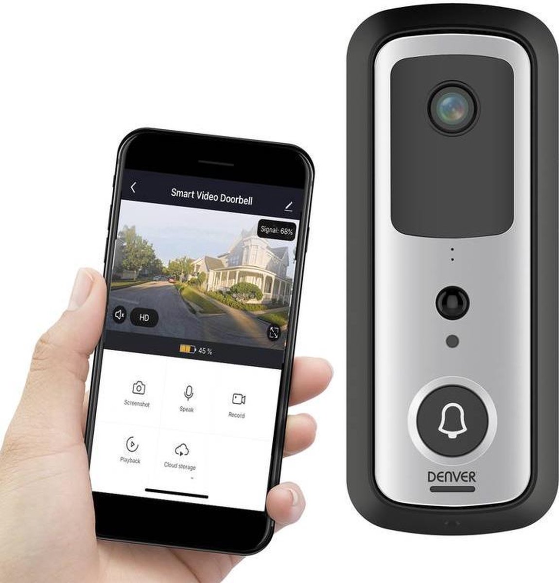 Denver SHV-120 Smart Deurbel met Camera en Intercom WiFi
