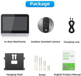 Deurbel draadloos 3MP wifi met tweeweg audio