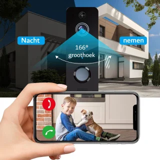 Deurbel met camera 1080P HD Wifi Draadloos