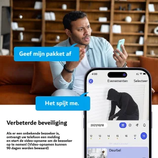 Deurbel met camera 1080P HD Wifi Draadloos